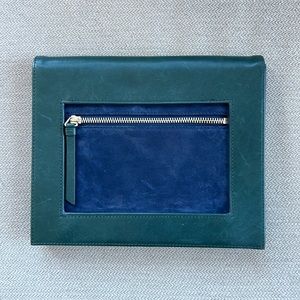 & Other Stories Green and Blue Clutch Purse